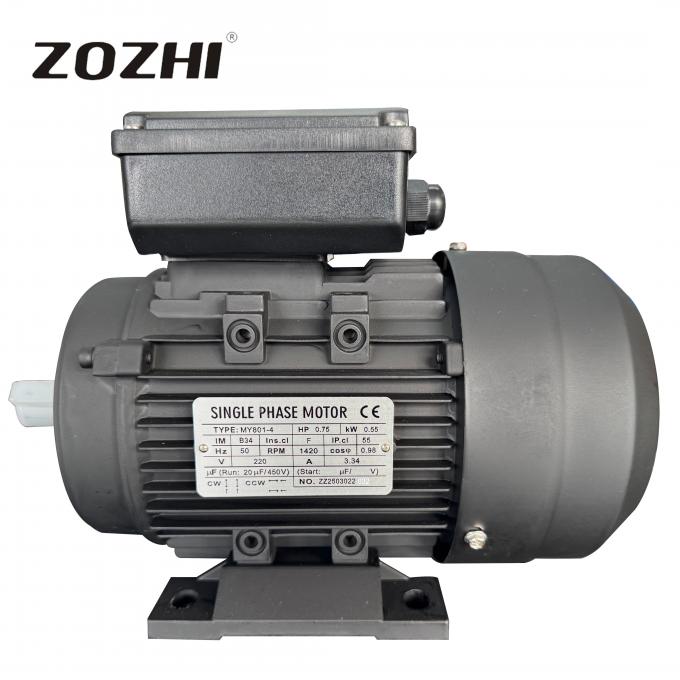 50Hz 0,55KW 0,75HP 1440rpm Ενιαίο φάσμα Συμπιεστήρα-Αρχισμός λειτουργίας Ασύγχρονος κινητήρας επαγωγής 220V/230V AC Volta 60Hz Συχνότητα Δυναμική 2